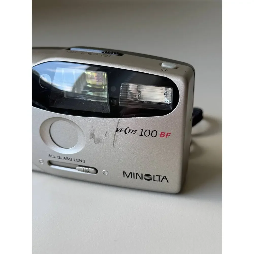 Minolta Vectis 100 BF Point And Shoot Aps Film Camera Compact 90s WORKS